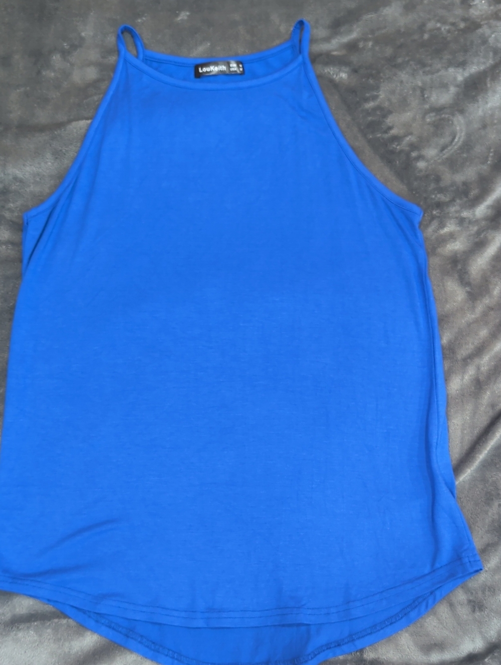Lou & Grey Electric Blue High-Neck Tank Top